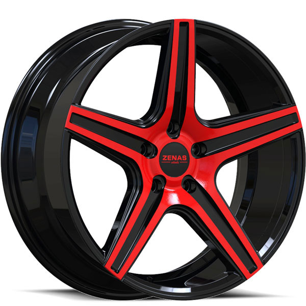 Zenas ZW06 Gloss Black with Red Face Center Cap