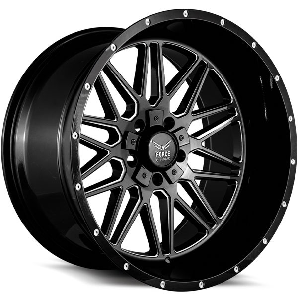 Force Off-Road F44 Gloss Black with Milled Spokes