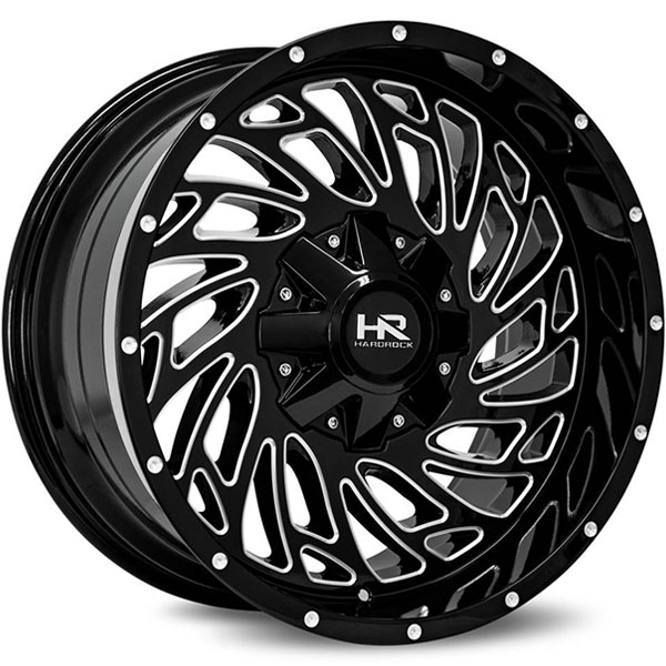 Hardrock Offroad H710 Attack Gloss Black with Milled Spokes