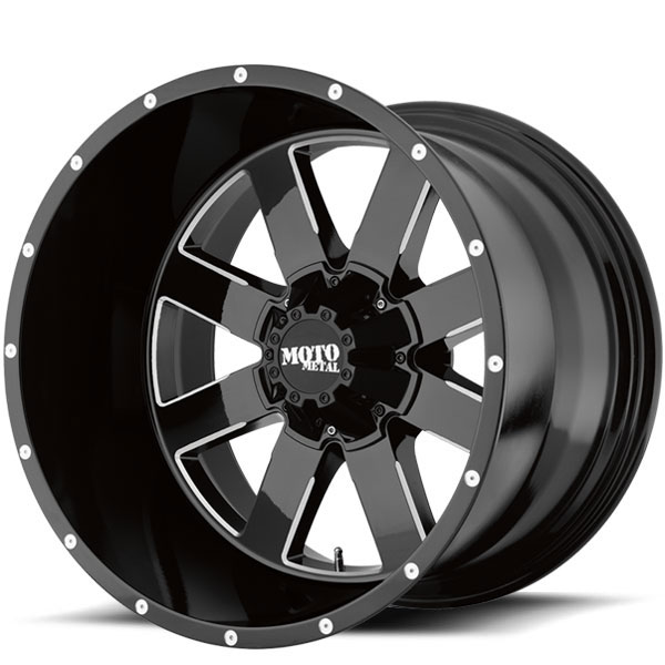 Moto Metal MO962 Gloss Black with Milled Spokes