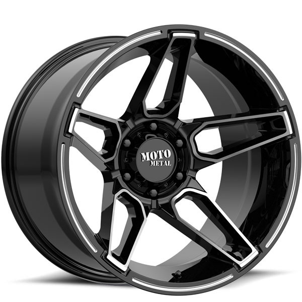 Moto Metal MO994 Fang Gloss Black with Machined Face
