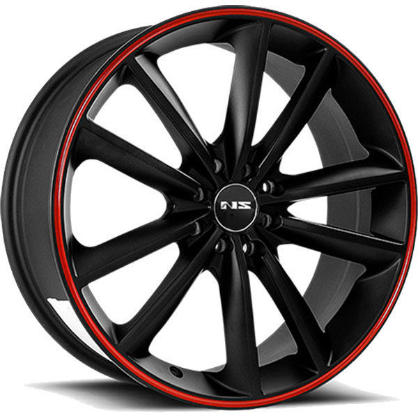 NS Series NS9012 Matte Black with Red Stripe