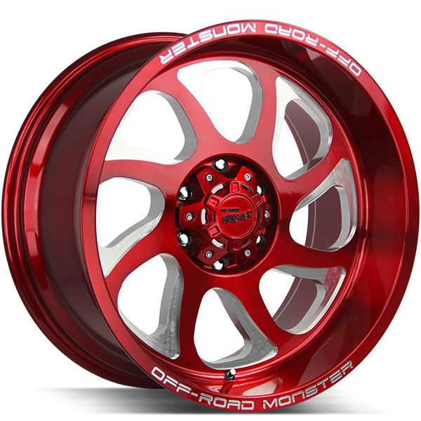 Off-Road Monster M22 Candy Red with Milled Spokes