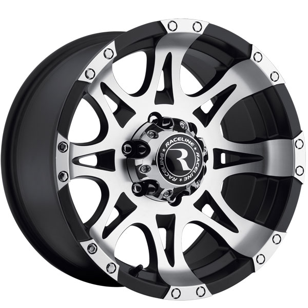 Raceline 982 Raptor Black with Machined Face