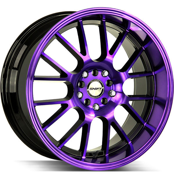 Shift Crank Gloss Black with Purple Machined Face
