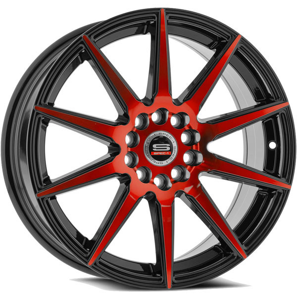 Spec-1 SP-51 Gloss Black with Red Milled Spokes