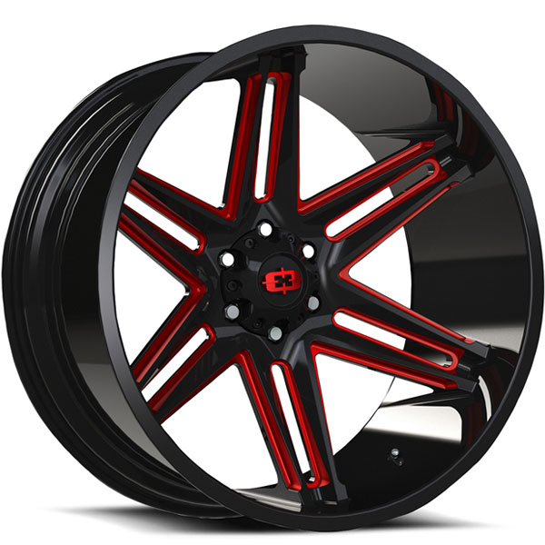 Vision 363 Razor Gloss Black with Red Tint
