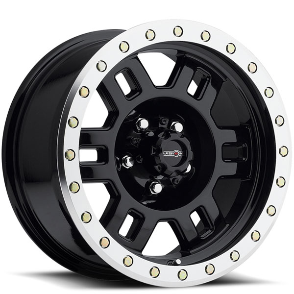 Vision 398 Manx Gloss Black with Machined Lip and Zinc Bolts