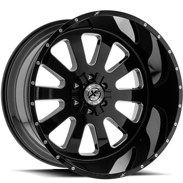 XF Off-Road XFX-302 Gloss Black with Milled Spokes